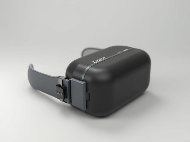 High-resolution render of TruePaw Tracker device side and clip